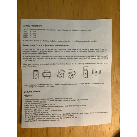 Power Bank 4000mAh Wireless Battery Pack Radio Station Contributor Gift Unused - Picture 6 of 6